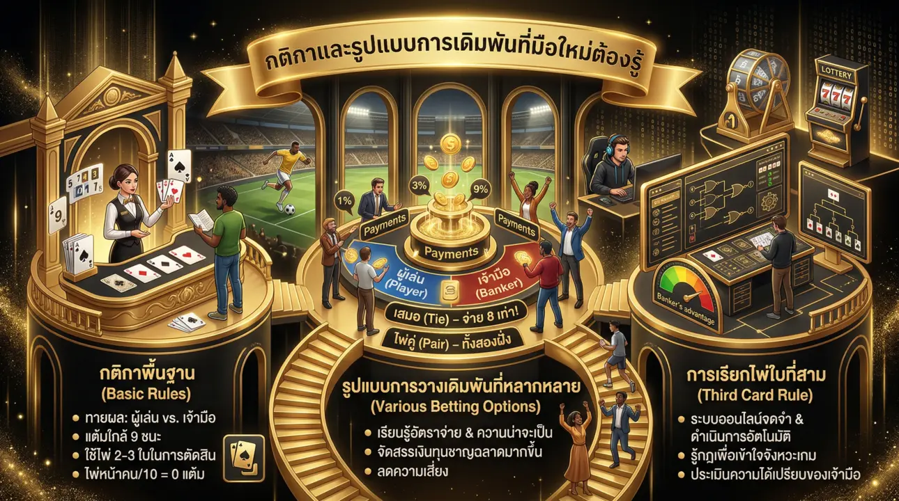 คู่มือบาคาร่าสำหรับมือใหม่ เข้าใจง่าย ครบจบในภาพเดียว