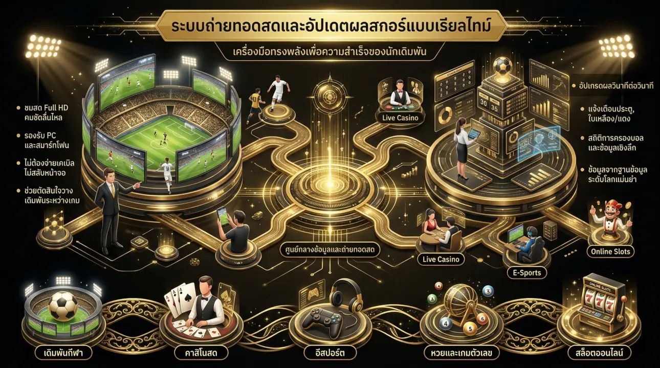 ดูบอลสด Full HD พร้อมอัปเดตสกอร์และสถิติแบบเรียลไทม์