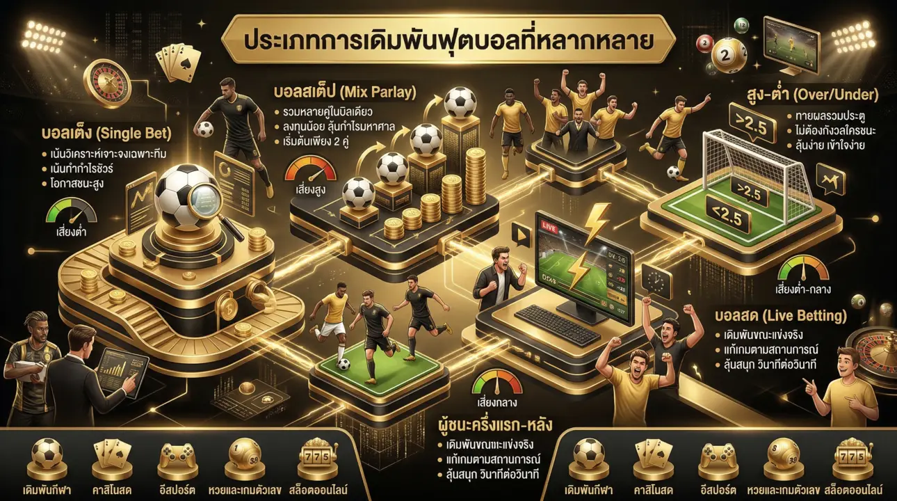ประเภทของการเดิมพันฟุตบอล