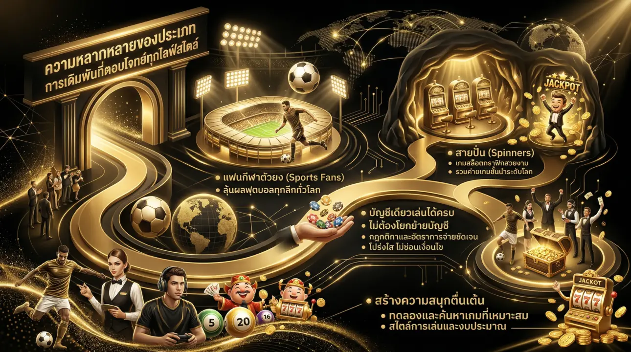 เดิมพันออนไลน์ครบวงจร ตอบโจทย์ทุกไลฟ์สไตล์