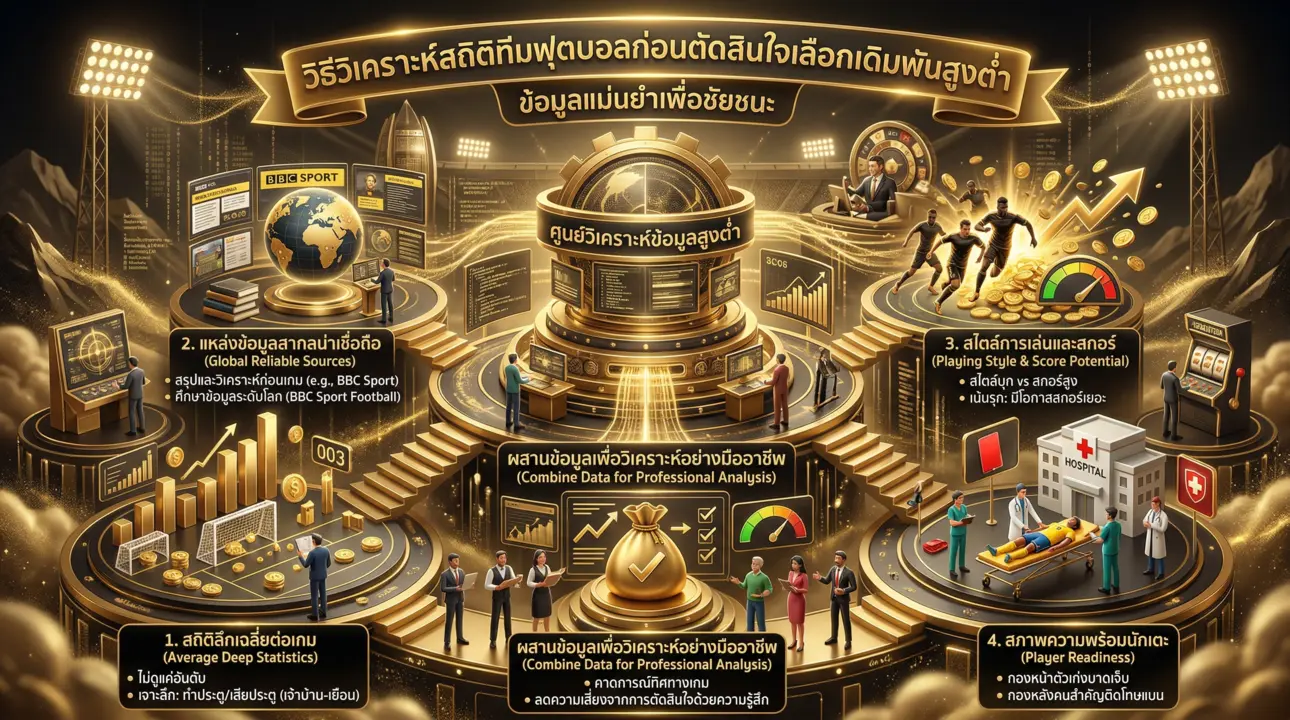 วิธีวิเคราะห์สถิติทีมฟุตบอล